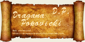Dragana Popovicki vizit kartica